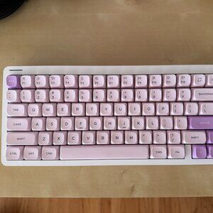 Nuphy Halo75 v1 modified - nuphy lemon switches and Gem mSA Lilac keycaps